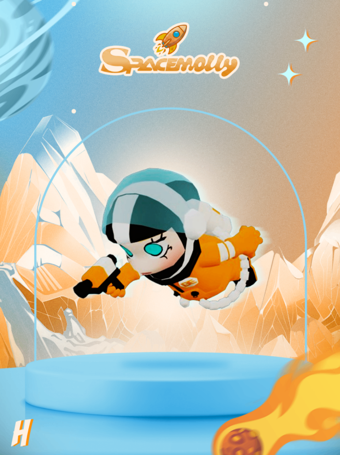 Space Molly Laranja (Voador)
