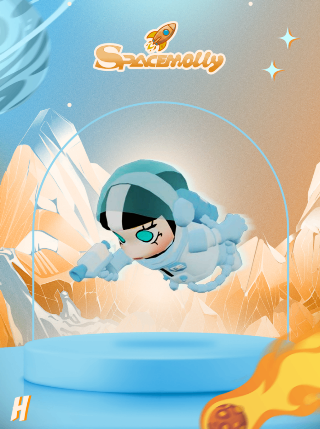 Space Molly Azul Claro (Voador)