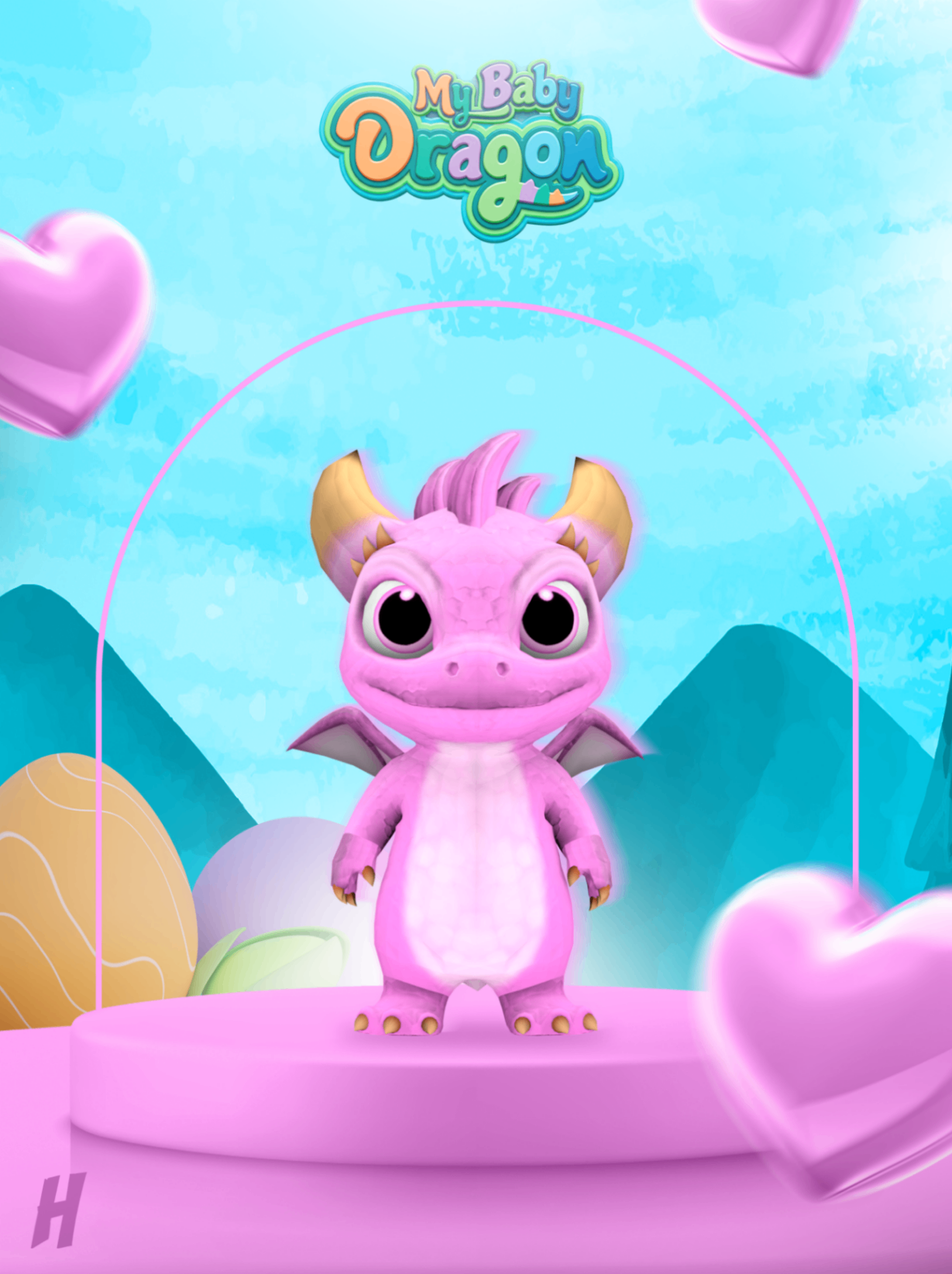 Baby Dragon Rosa (Animada)