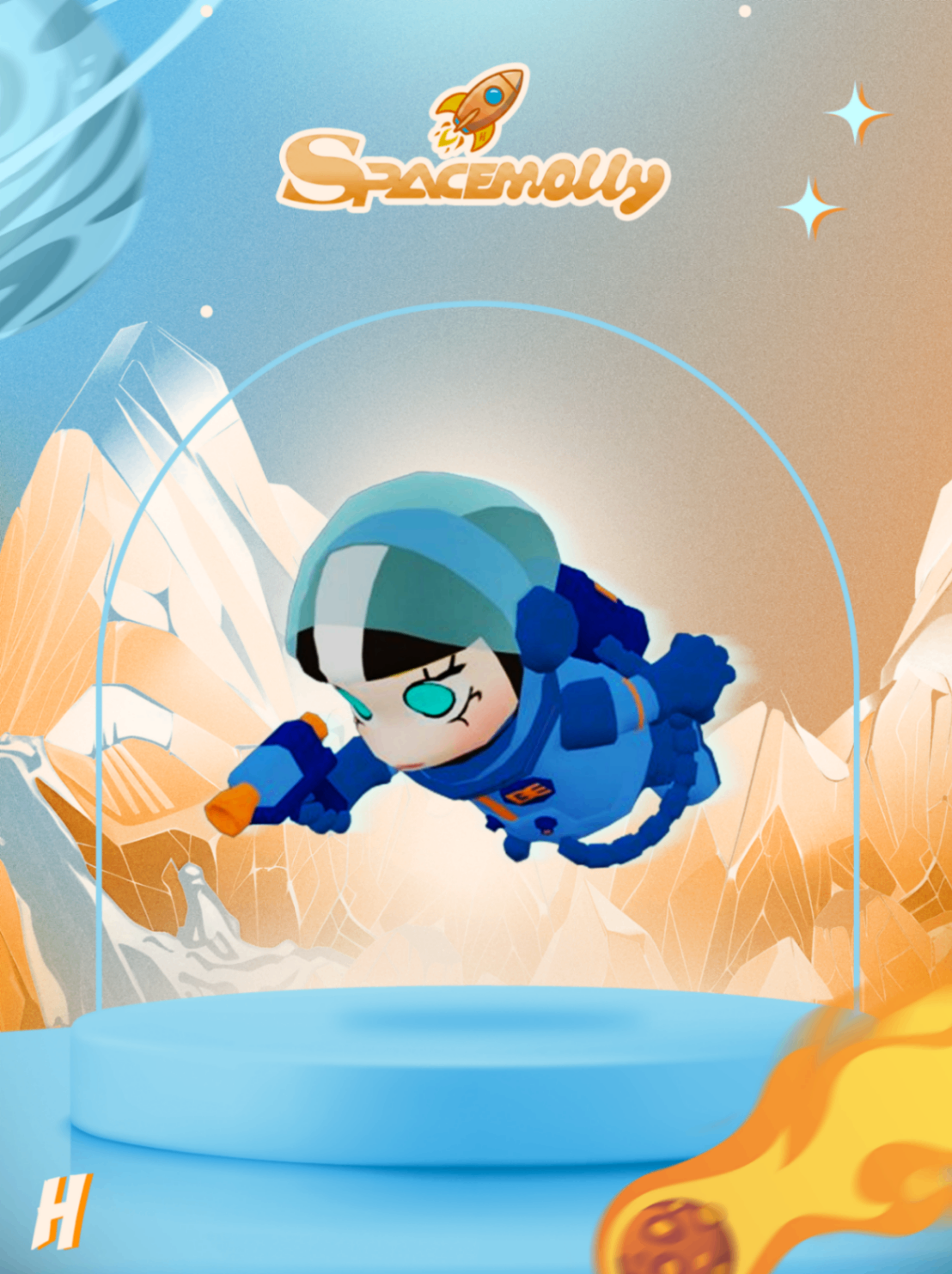 Space Molly Azul (Voador)