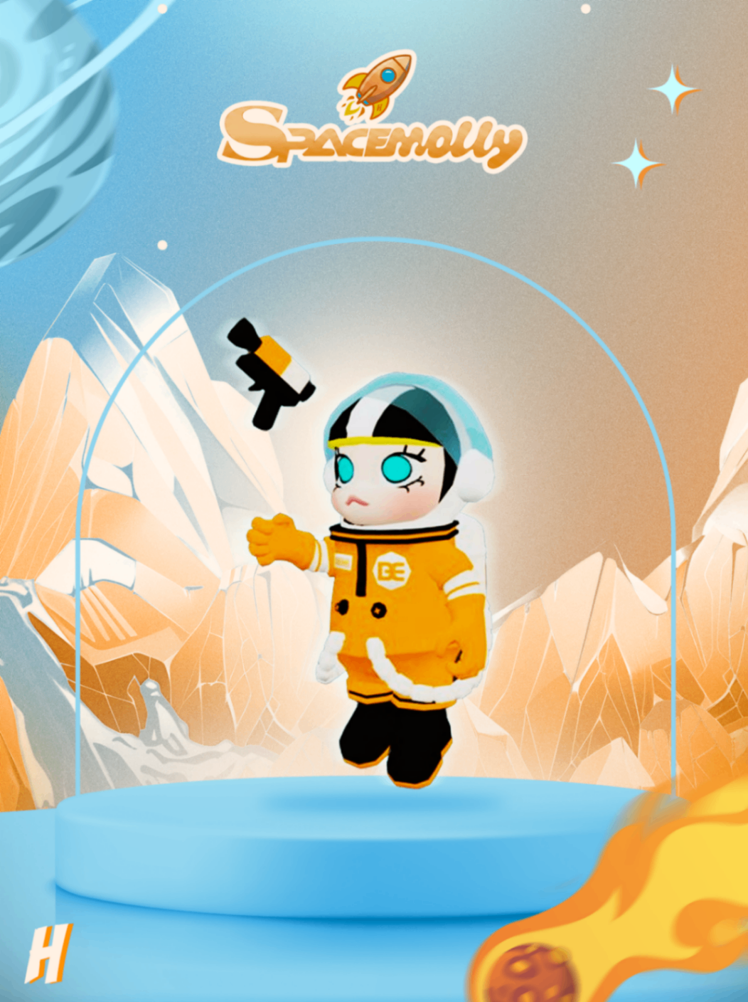 Space Molly Laranja (Lateral)